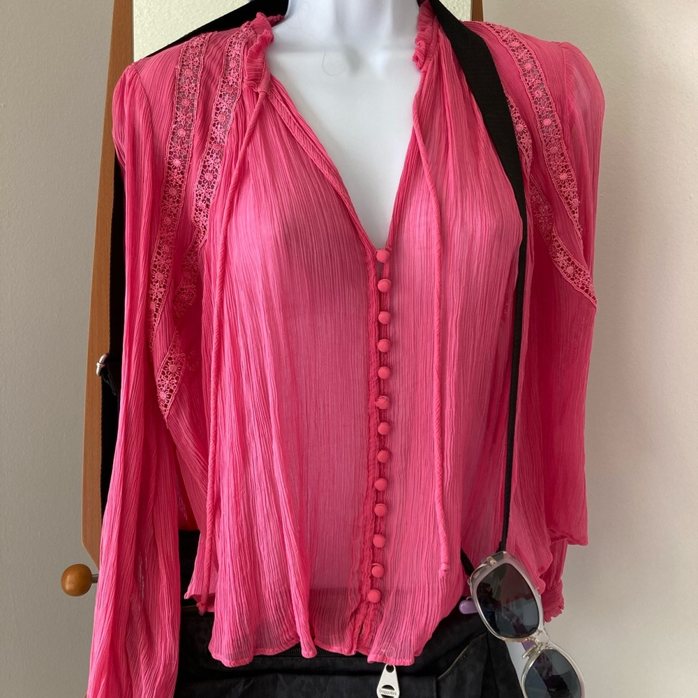 Free People pink blouse